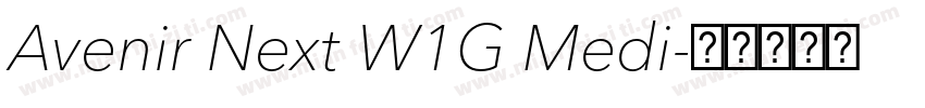 Avenir Next W1G Medi字体转换
